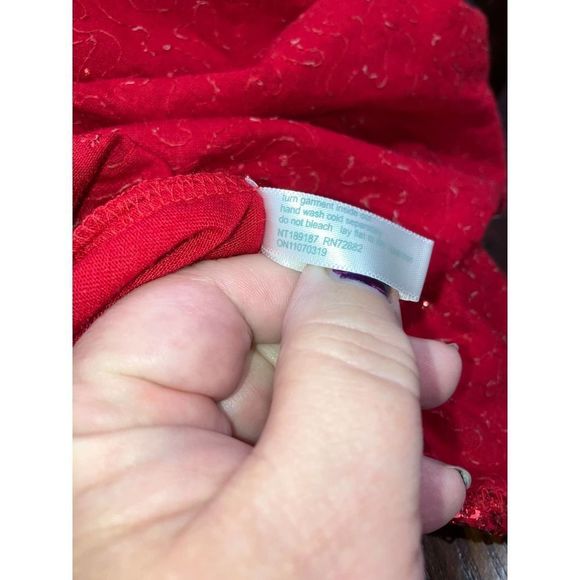 Fashion Bug Red Sequined Tank Top 1X! - Picture 7 of 7